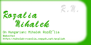 rozalia mihalek business card